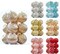 Champagne Satin Christmas Balls, Silk Christmas Tree Hanging Ornaments, Pack of 12 Luxury Shatterproof Xmas Tree Decorations Bulbs Set